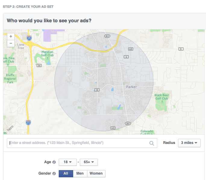 Facebook Local Awareness Targeting