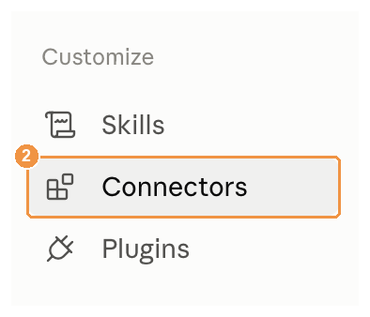 Settings with Connectors selected